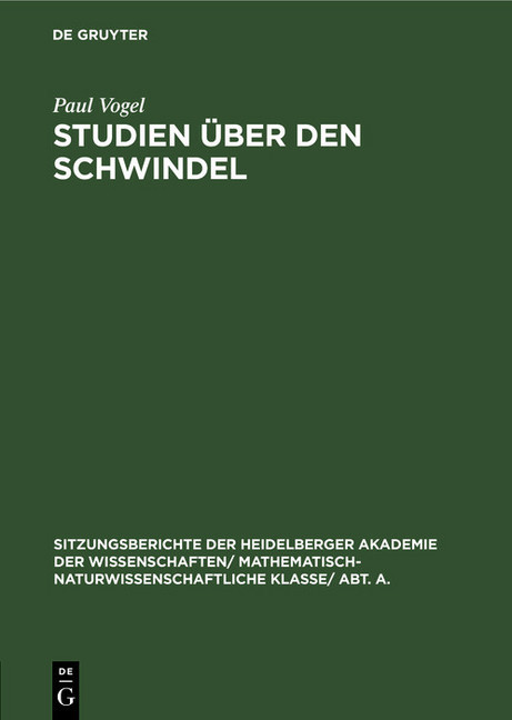 Studien über den Schwindel main product photo