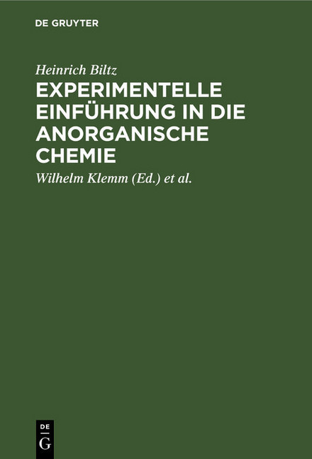 Experimentelle Einführung in die anorganische Chemie main product photo