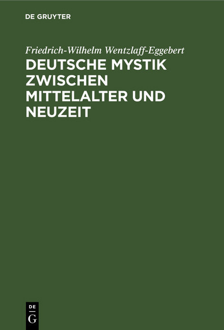 Deutsche Mystik zwischen Mittelalter und Neuzeit main product photo
