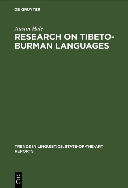 Research on Tibeto-Burman Languages main product photo