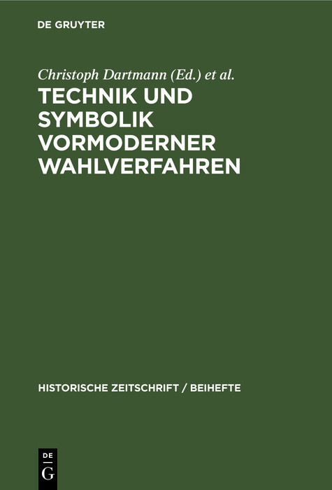 Technik und Symbolik vormoderner Wahlverfahren main product photo