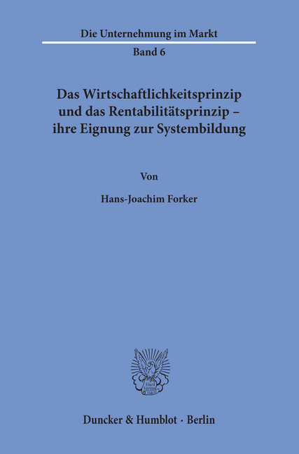Das Wirtschaftlichkeitsprinzip und das Rentabilitätsprinzip - main product photo