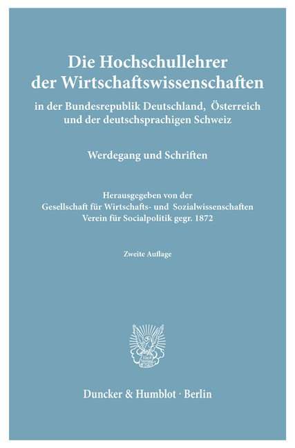 Die Hochschullehrer der Wirtschaftswissenschaften main product photo