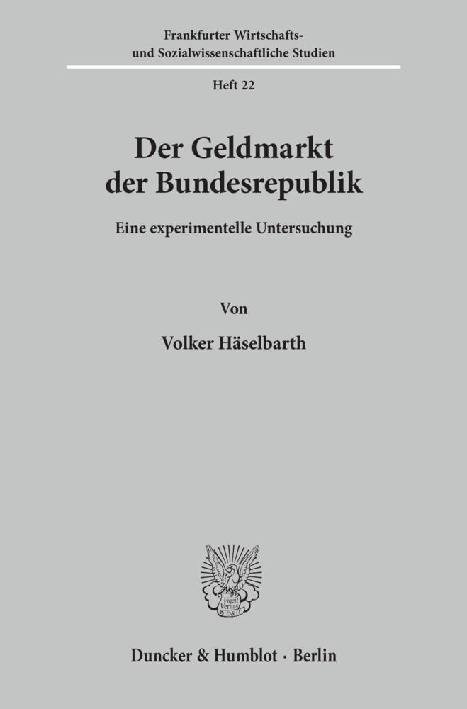 Der Geldmarkt der Bundesrepublik. main product photo