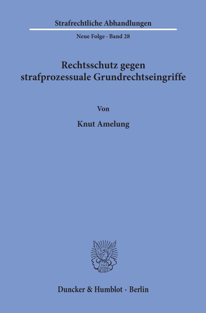 Rechtsschutz gegen strafprozessuale Grundrechtseingriffe. main product photo