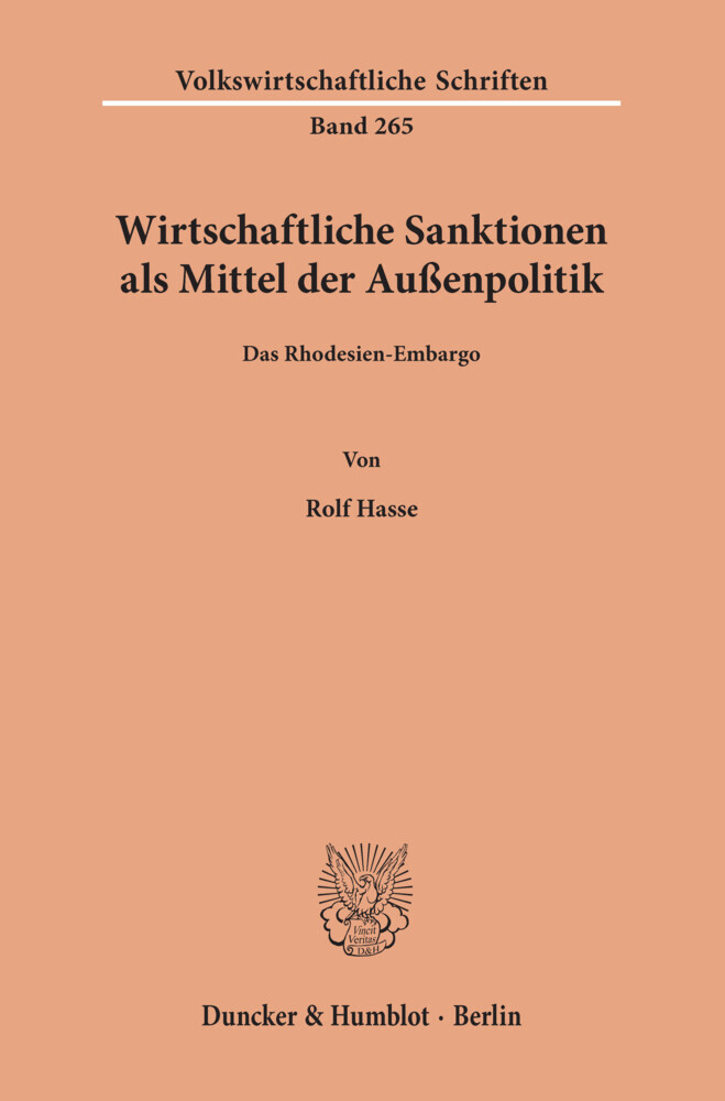 Wirtschaftliche Sanktionen als Mittel der Außenpolitik. main product photo