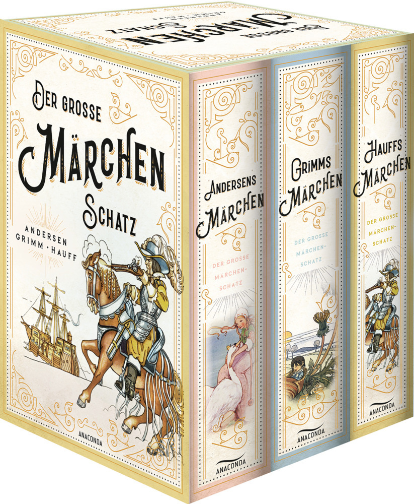 Der große Märchenschatz (Andersens Märchen - Grimms Märchen - Hauffs Märchen) (3 Bände im Schuber) main product photo