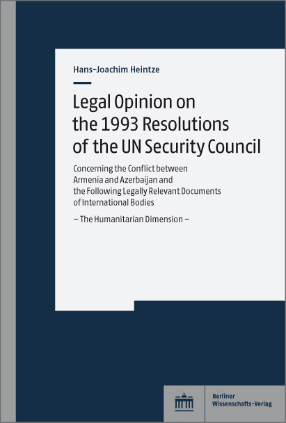 Legal Opinion on the 1993 Resolutions of the UN Security Council main product photo