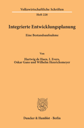 Integrierte Entwicklungsplanung.