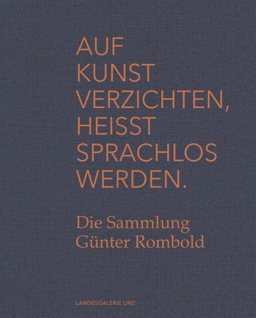 Auf Kunst verzichten, heisst sprachlos werden. main product photo