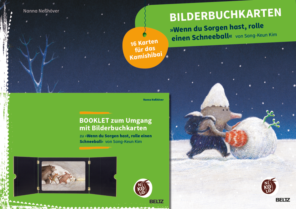 Bilderbuchkarten "Wenn du Sorgen hast, rolle einen Schneeball" von Sang-Keun Kim main product photo