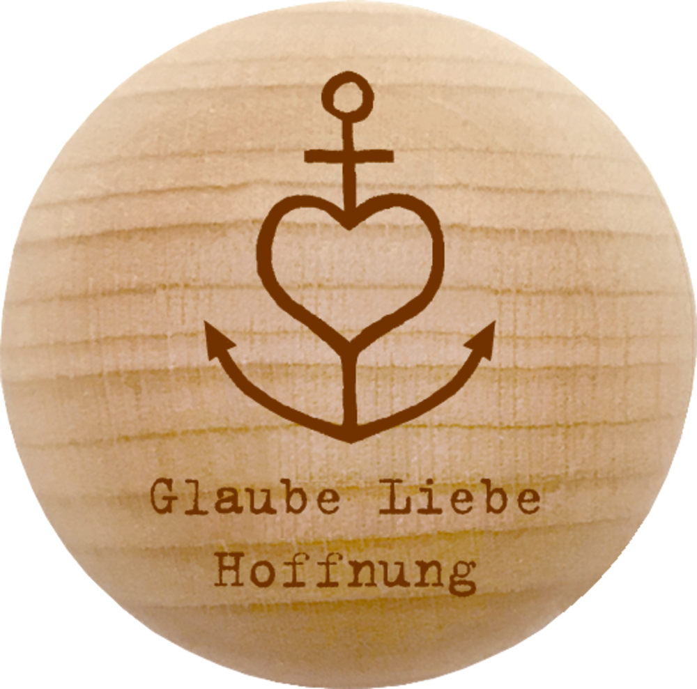 Holz-Handschmeichler - Glaube, Liebe, Hoffnung main product photo
