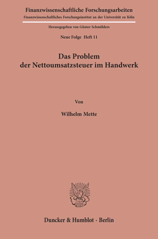 Das Problem der Nettoumsatzsteuer im Handwerk. main product photo
