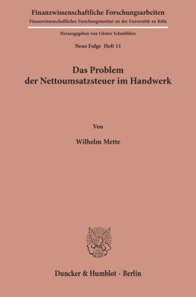 Das Problem der Nettoumsatzsteuer im Handwerk.