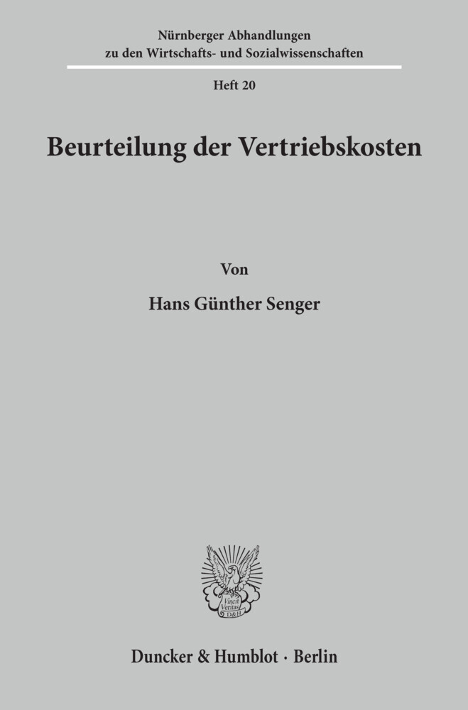 Beurteilung der Vertriebskosten. main product photo