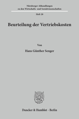 Beurteilung der Vertriebskosten.
