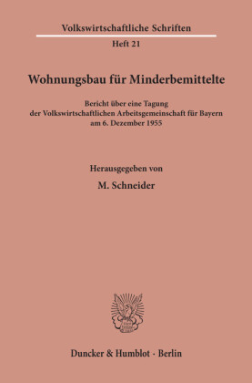Wohnungsbau für Minderbemittelte.