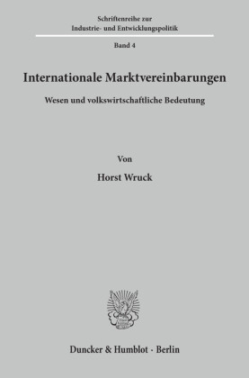 Internationale Marktvereinbarungen.
