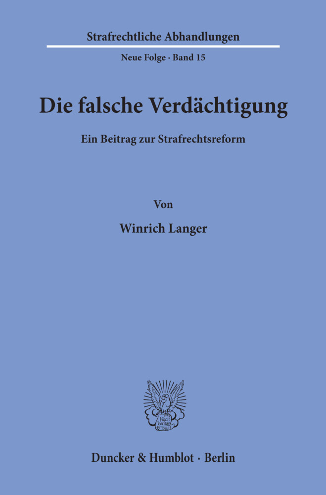 Die falsche Verdächtigung. main product photo