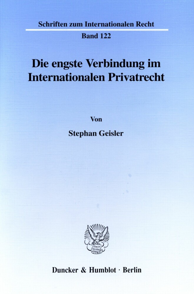 Die engste Verbindung im Internationalen Privatrecht. main product photo