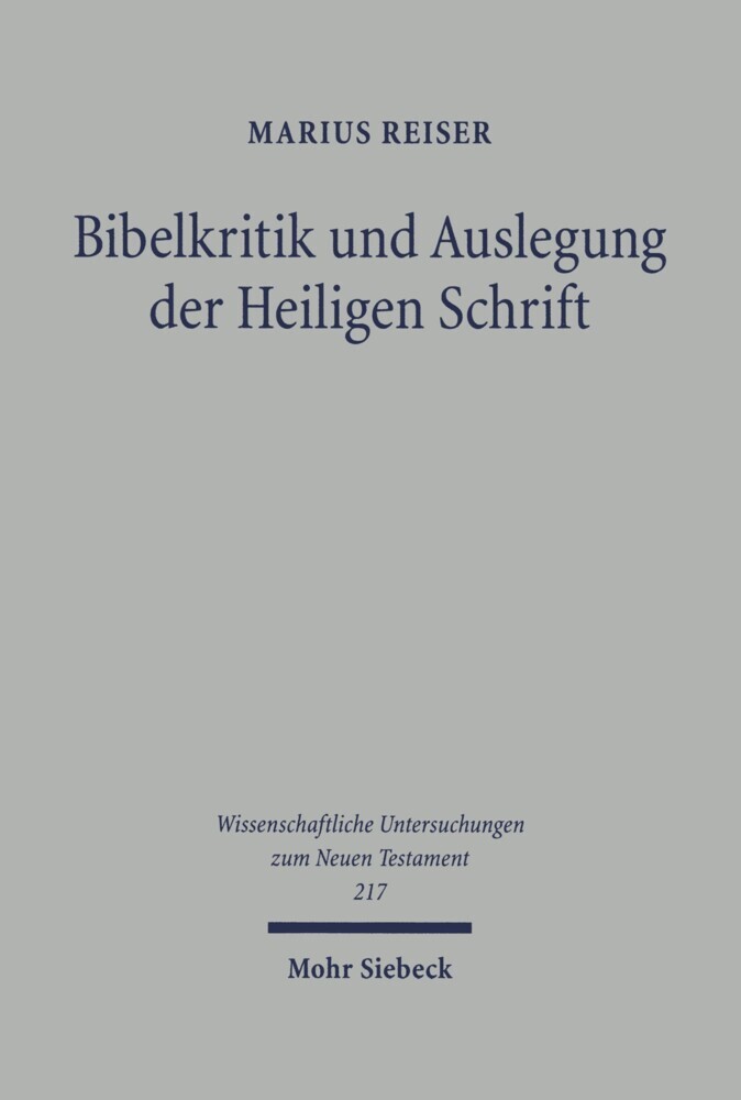 Bibelkritik und Auslegung der Heiligen Schrift main product photo