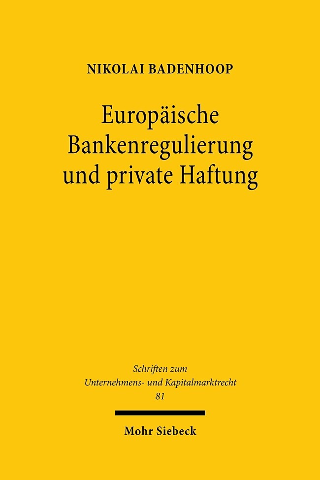 Europäische Bankenregulierung und private Haftung main product photo