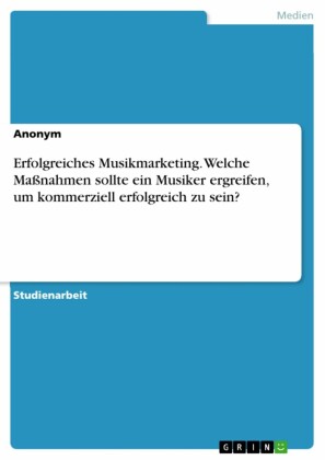 Erfolgreiches Musikmarketing. Welche Maßnahmen sollte ein Musiker ergreifen, um kommerziell erfolgreich zu sein?