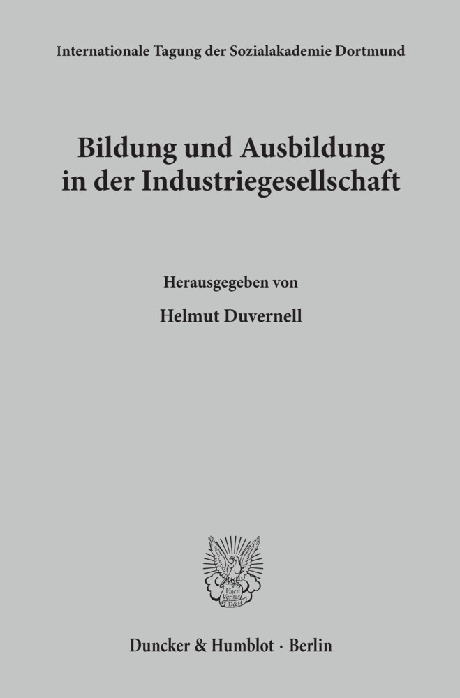 Bildung und Ausbildung in der Industriegesellschaft. main product photo