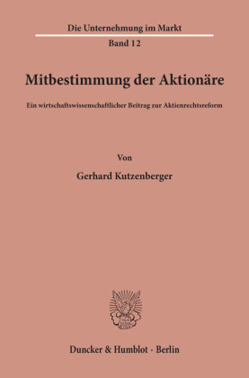 Mitbestimmung der Aktionäre.