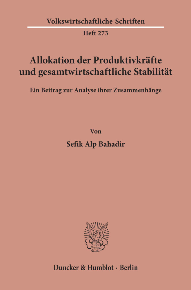 Allokation der Produktivkräfte und gesamtwirtschaftliche Stabilität. main product photo