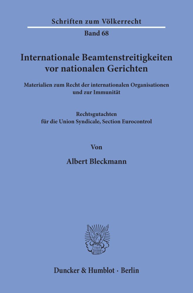 Internationale Beamtenstreitigkeiten vor nationalen Gerichten. main product photo