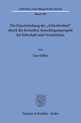 Die Einschränkung der "Erbenfreiheit" durch die formellen Ausschlagungsregeln bei Erbschaft und Vermächtnis.