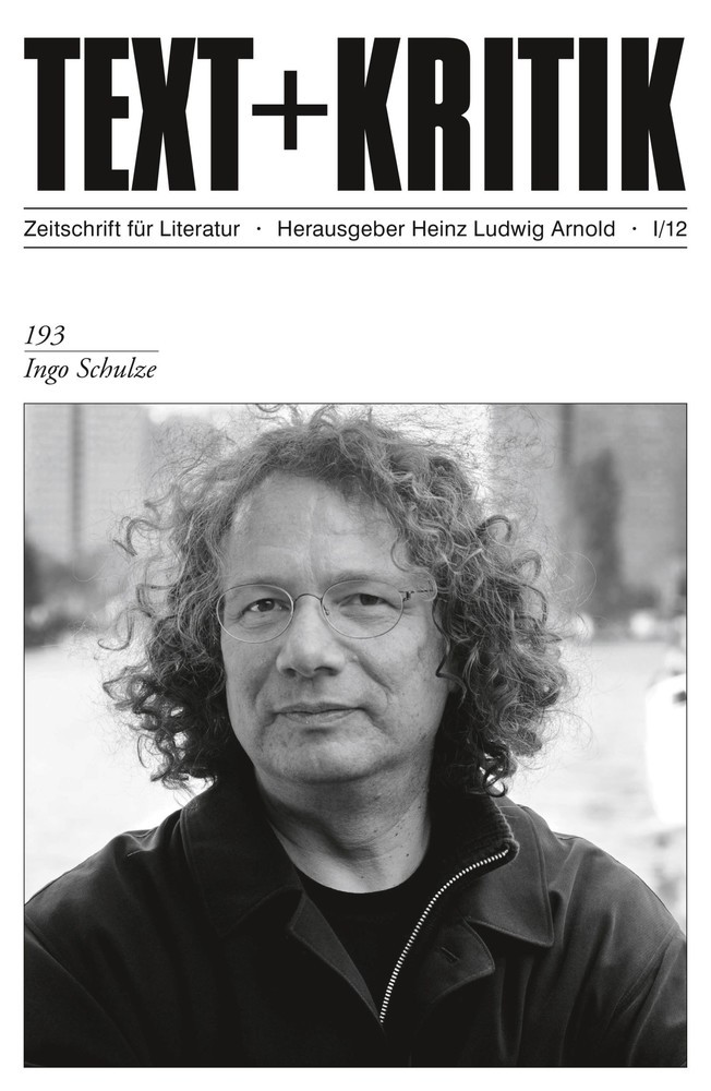 TEXT + KRITIK 193 - Ingo Schulze main product photo