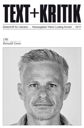 TEXT + KRITIK 190 - Rainald Goetz