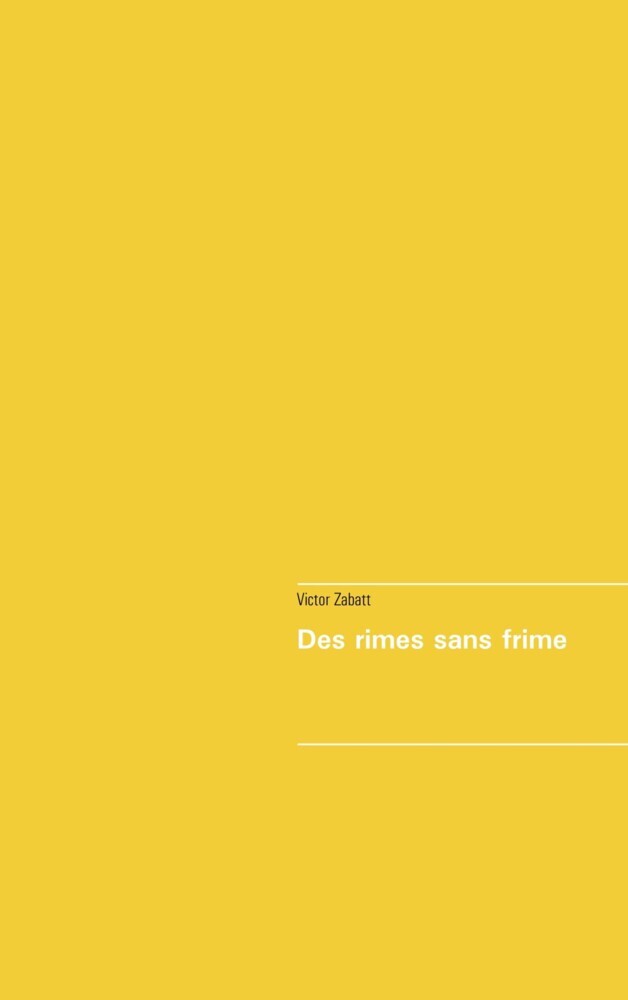 Des rimes sans frimes main product photo