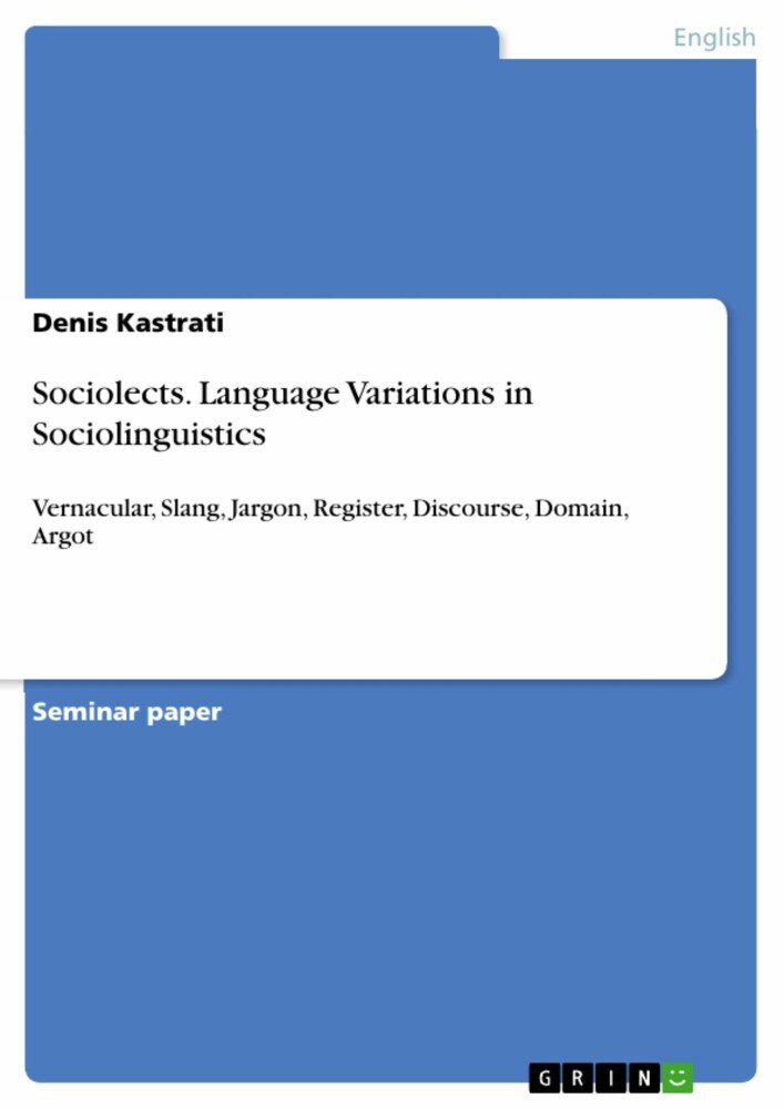 Sociolects. Language Variations in Sociolinguistics main product photo