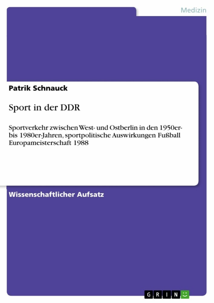 Sport in der DDR main product photo