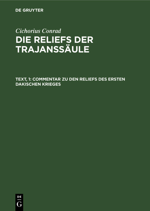 Commentar zu den Reliefs des ersten dakischen Krieges main product photo
