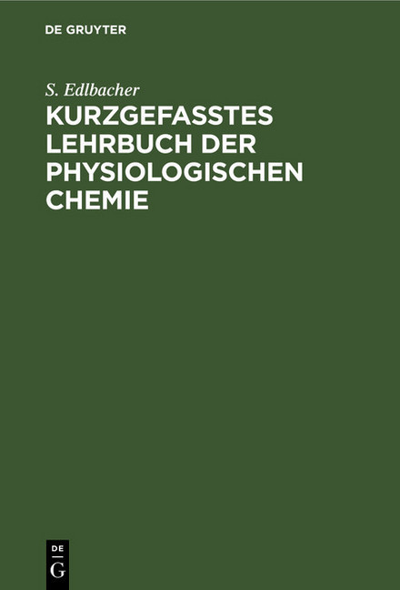 Kurzgefasstes Lehrbuch der physiologischen Chemie main product photo