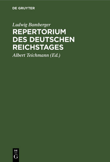 Repertorium des deutschen Reichstages main product photo