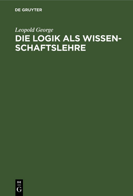 Die Logik als Wissenschaftslehre main product photo