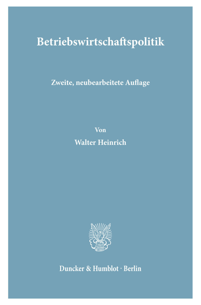 Betriebswirtschaftspolitik. main product photo