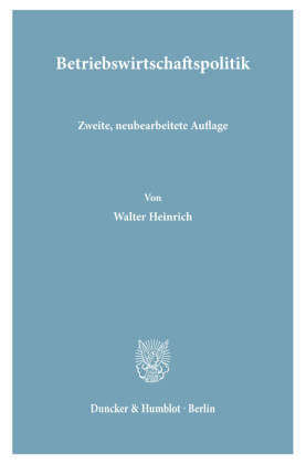 Betriebswirtschaftspolitik.