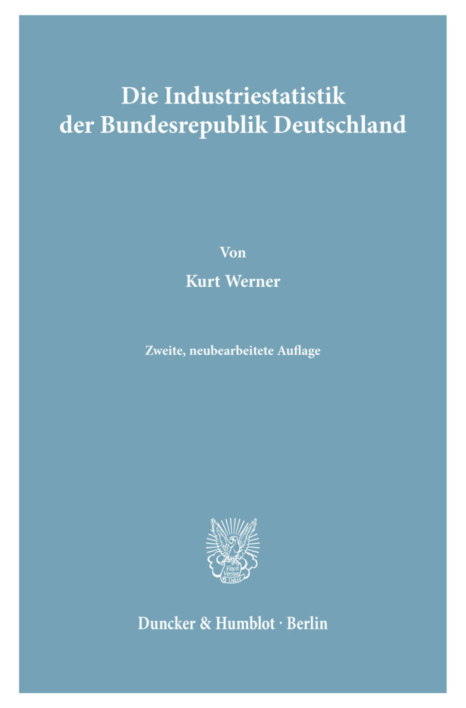 Die Industriestatistik der Bundesrepublik Deutschland. main product photo