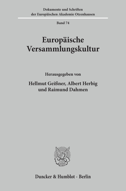 Europäische Versammlungskultur. main product photo
