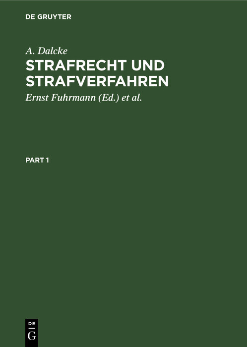 Strafrecht und Strafverfahren main product photo