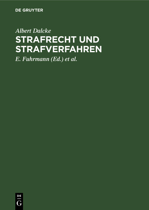 Strafrecht und Strafverfahren main product photo
