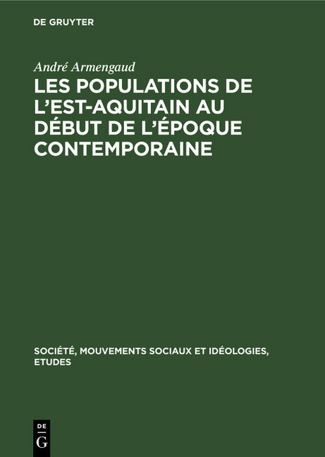 Les populations de l'est-aquitain au début de l'époque contemporaine main product photo