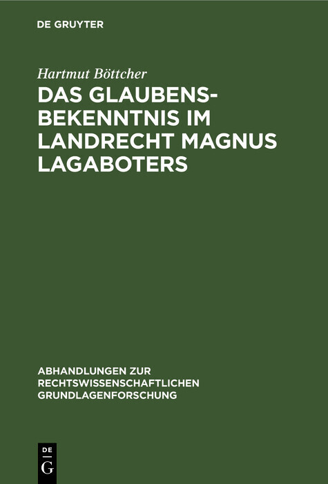 Das Glaubensbekenntnis im Landrecht Magnus Lagaboters main product photo