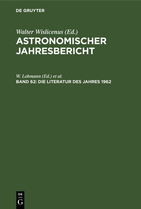 Die Literatur des Jahres 1962 main product photo